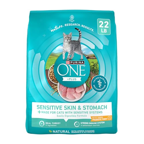 Purina ONE Sensitive Stomach Sensitive Skin Natural Dry Cat Food 22 lb Bag