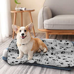 Comsmart small dog blankets, 6 pack puppy blanket, cute paw print, 24x28 inches, black, brown, blue grey, red, white