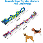 Feeko Heavy Duty Dog Rope Toys for Large Breed Aggressive Chewers, 2 Pack Indestructible Teeth Cleaning Tug of War Toy