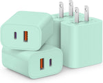4-pack USB-C charger block with PD 20W and QC 3.0 ports for multiple devices