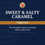 Victor Allen's Coffee Sweet and Salty Caramel Flavored Cappuccino Mix, 42 Count, Single Serve K-Cup Pods for Keurig K-Cup Brewers