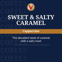 Victor Allen's Coffee Sweet and Salty Caramel Flavored Cappuccino Mix, 42 Count, Single Serve K-Cup Pods for Keurig K-Cup Brewers