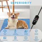 Pet Heating Pad for Indoor and Outdoor use with 6 Level Temperature Control and 5 Timer Functionality