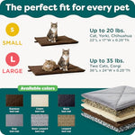 FurHaven ThermaNAP self-warming cat mat, small dog bed with machine washable plush faux fur, gray