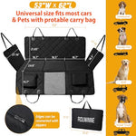 rouwinne large space dog car seat cover back seat extender 420lbs load capacity waterproof pet bed