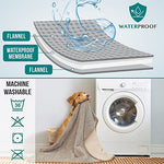 PetAmi Waterproof Dog Blanket for Large Dogs, Furniture Sofa Couch Cover Protector, Soft Plush, Twin 60x80 Taupe Beige