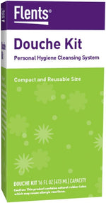 Flents reusable douche kit, compact, portable, feminine hygiene system, 16 fl oz, BPA-free, rubber