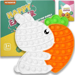 easter bunny poppers bunny carrot pop bubble fidget sensory toys puzzle popper for kids toddler gift