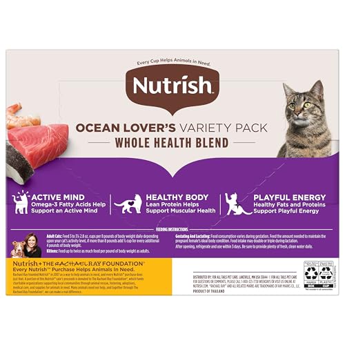 rachael ray grain free ocean lover's variety pack wet cat food 12 count 2.8 oz cups