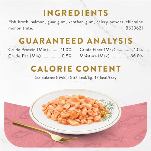 Purina fancy feast wild alaskan salmon appetizer grain free wet cat food topper 1.1 oz trays pack of 10