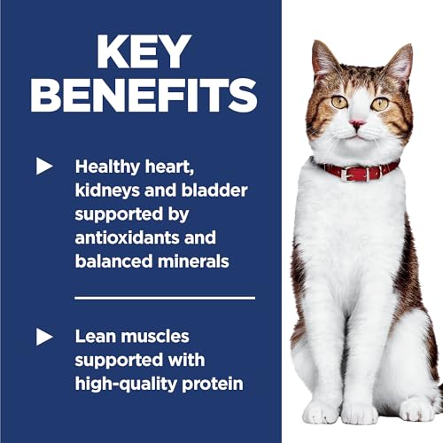 Hills science diet senior adult 7+, chicken recipe dry cat food, 7lb bag premium nutrition
