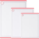 3-piece plastic cutting board set for kitchen use