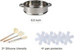 16-piece non-stick cookware set with aluminum core and bakelite handles