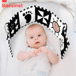 urmywo black and white baby toy, tummy time high contrast newborn toys 0-3 months, soft baby book