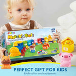 Play-Act Learning Toy for Toddlers 1 2 3 Years Old, Counting, Matching & Sorting Montessori Learning Farm Train Including 9 Farm Animals, Easter Basket Stuffers Birthday Gift for Baby Boys Girls