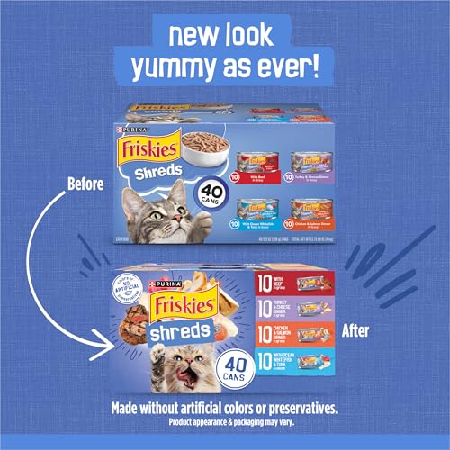 purina friskies wet cat food variety pack 5.5 oz cans 40 pack