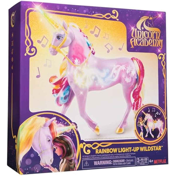 Unicorn Academy, Interactive Rainbow Light-up Wildstar with Lights, Sounds & Music, Dolls & Unicorn Toys, Gifts & Stocking Stuffers for Girls Ages 4 and up