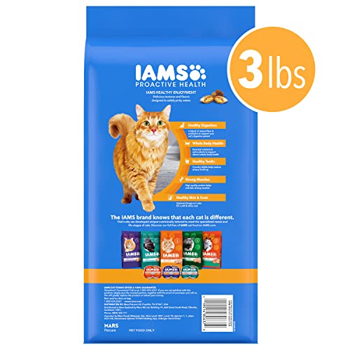 iams chicken and salmon dry cat food for picky eaters 3lb bag