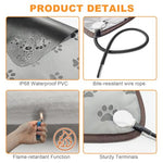 Bestio Large Dog Heating Pad, 34x21 in Heated Dog Bed with Constant Heat & Auto Modes, Gray