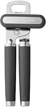 KitchenAid Classic Multifunction Can Opener and Bottle Opener Easy to Use, Razor Sharp Stainless Steel Cutting Wheel, Soft Ergonomic Handles, Black