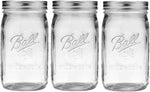 Ball Wide Mouth Glass Mason Jars with Lids and Bands, Used for Canning, Pickling, Juice, Jam, Jelly, Quart Size 32 Ounce (Pack of 2)