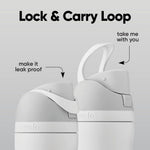 32-ounce insulated stainless-steel water bottle with straw for travel