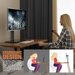 single lcd computer monitor free-standing desk stand mount riser for 13-32 inch screen with swivel and height adjustable