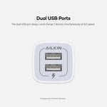 Dual-Port USB Wall Charger Adapter for iPhone and Samsung