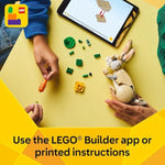 LEGO Creator 3 in 1 Cute Bunny Toy - Building Toy for Girls and Boys, Ages 8+ - Gift for Easter Basket - W/ 3 Build Options, Bunny, Seal, or Llama - 31162