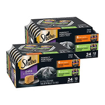 sheba perfect portions wet cat food pate savory chicken entree and roasted turkey entree 12 count 24 servings