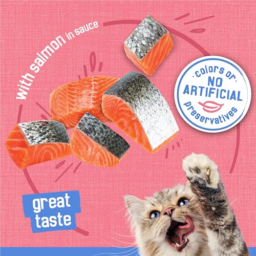 Purina Friskies Shreds With Salmon in Sauce Adult Cat Food (Pack of 24) 5.5 oz Cans