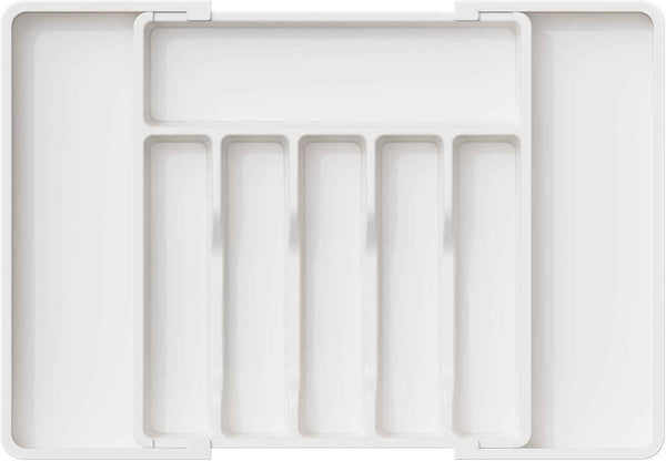 Lifewit Silverware Drawer Organizer, Expandable Utensil Tray for Kitchen, BPA Free Flatware and Cutlery Holder, Adjustable Plastic Storage for Spoons Forks Knives, 8.5-14 x 12", Black