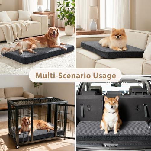 joejoy xl orthopedic dog bed grey 41x27 extra thick egg memory foam