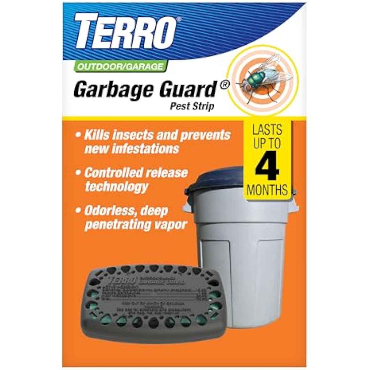 Terro T800 Garbage Guard Trash Can Insect Killer - Kills Flies, Roach, Maggots, Beetles, and Insects in Outdoor Garbage Can
