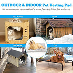 petnf outdoor heated pet bed with waterproof cover for dogs and cats, soft electric blanket auto temperature control
