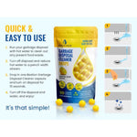 Bastion lemon zest scented 50-count garbage disposal cleaner drops & deodorizer pods for kitchen sink