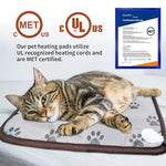 Large Waterproof Dog Heating Pad 34x21in with Smart Thermostat and Power Line Protection