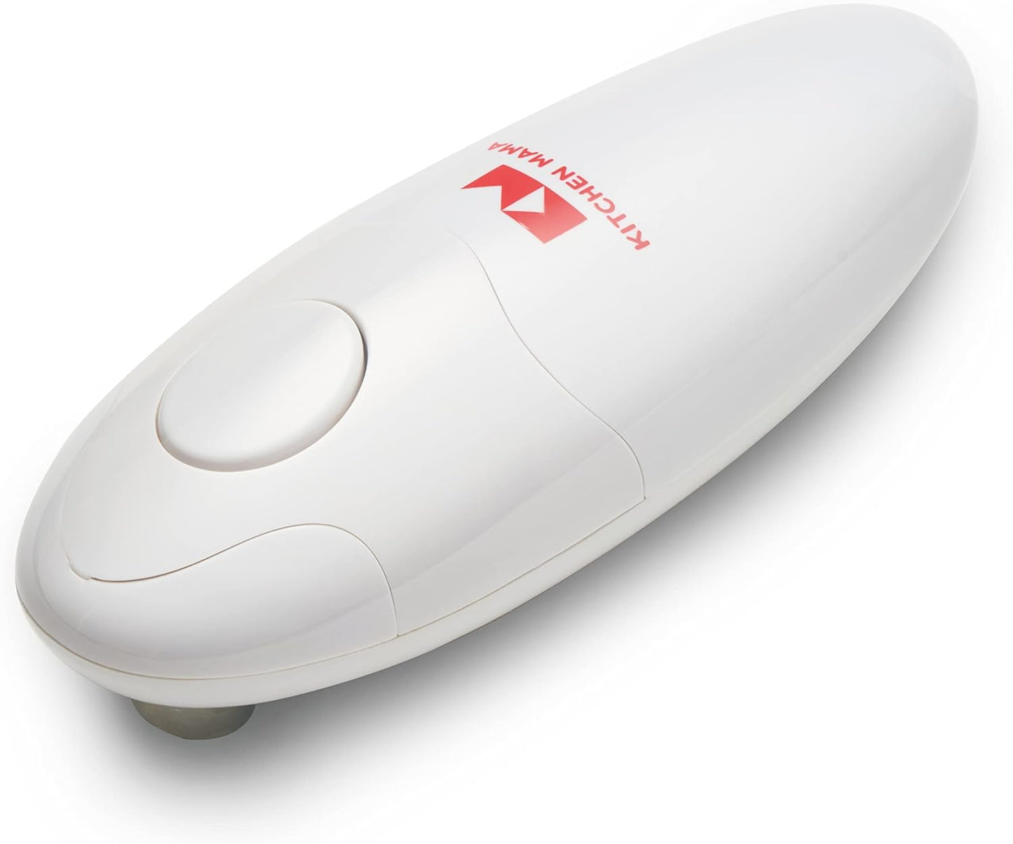 Kitchen Mama Auto Electric Can Opener: Open Your Cans with A Simple Press of Button - Automatic, Hands Free, Smooth Edge, Battery Operated, YES YOU CAN (Red)