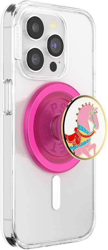 PopSockets Phone Grip with Expanding Kickstand, Adhesive Grip - Neon Pink
