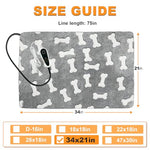 Bestio Large Dog Heating Pad, 34x21 in Heated Dog Bed with Constant Heat & Auto Modes, Gray