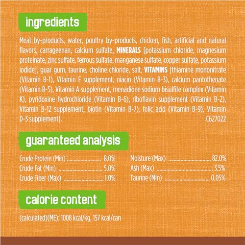 purina friskies wet cat food extra gravy pate with chicken in savory, 5.5 oz cans, pack of 24