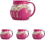 Ecolution Patented Micro-Pop Microwave Popcorn Popper with Temperature Safe Glass, 3-in-1 Lid Measures Kernels and Melts Butter, Made Without BPA, Dishwasher Safe, 1.5-Quart, Aqua