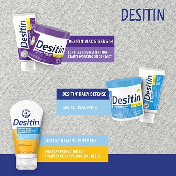 desitin maximum strength baby diaper rash cream 40% zinc oxide 4.8 oz tube hypoallergenic