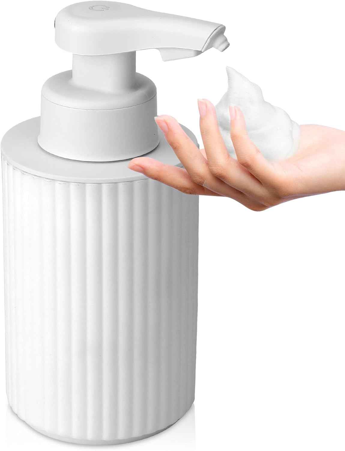 Automatic Soap Dispenser Liquid Touchless: 9oz Black Plastic - Rechargeable Electric Smart 3 Level Adjustable Auto Hand Soap Dispenser - Dish Bathroom Kitchen