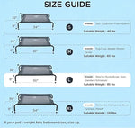 Grey 50" Lx32 Wx8 H Cooling Elevated Dog Bed for Large Dogs with Non-Slip Floor Protectors & Breathable Mesh