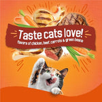 Purina Friskies tender and crunchy cat kibble in flavors of chicken and beef for adult cats - 3.15 lb bags (pack of 4)