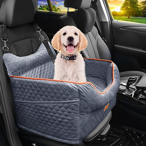 dog-car-seat-memory-foam-dog-booster-seat-small-dogs-grey