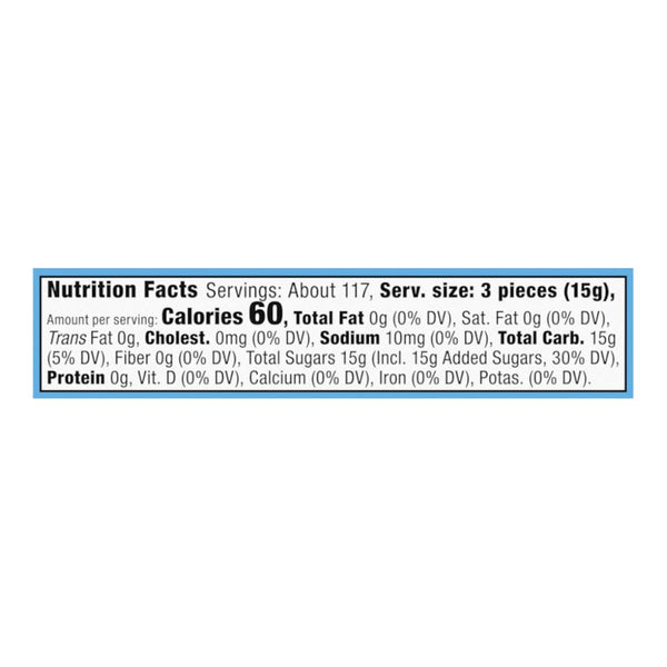 brachs bobs sweet stripes soft peppermint candy, individually wrapped pieces, 3.9 lb tub