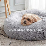 western home wh calming soft round dog cat bed light grey 20 24 27 30 inch