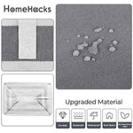 Waterproof 2 Pack Large Laundry Baskets with Reinforced Handles, Grey, 75Lx2
